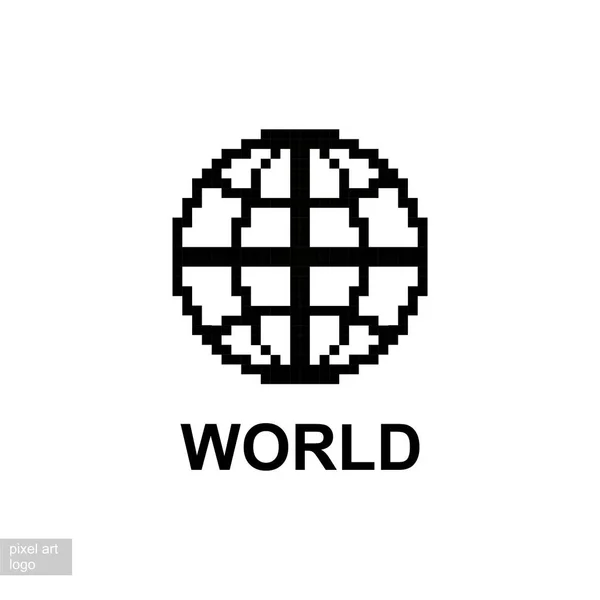 Pixel Icono Del Mundo Del Arte — Vector de stock