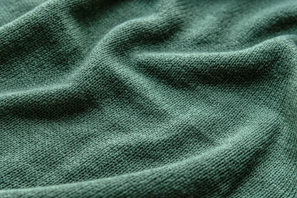Abstraktní Pozadí Světle Zelené Pleteniny Textury Zblízka — Stock fotografie