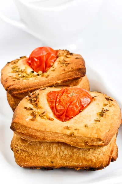 Patty with tomatoes — Stock Photo, Image