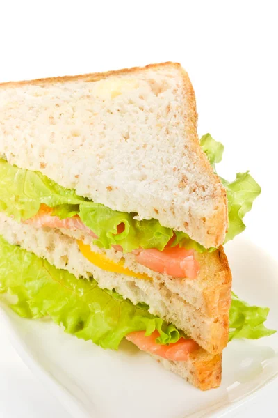 Salmon sandwich — Stock Photo, Image