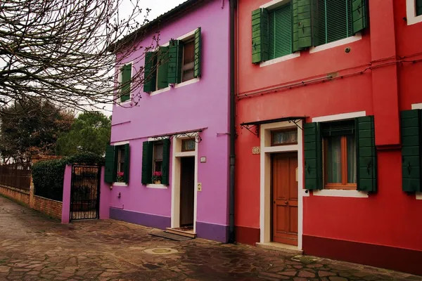 Case colorate nell 'isola di Burano — Foto Stock