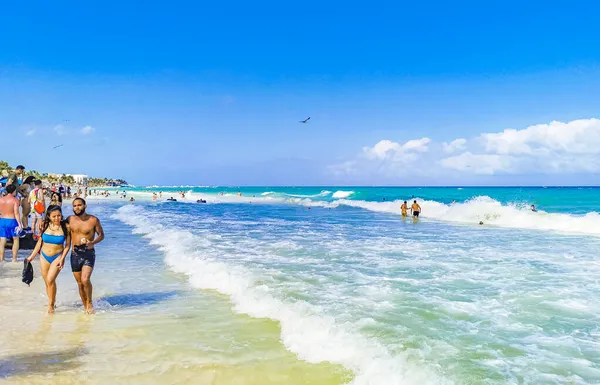 Playa Del Carmen Μεξικό Απρίλιος 2021 Tropical Mexican Beach Landscape — Φωτογραφία Αρχείου