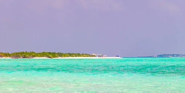 Naturliga Tropiska Sandbanksöar Med Färggradient Vattnet Madivaru Och Finolhu Rasdhoo — Stockfoto