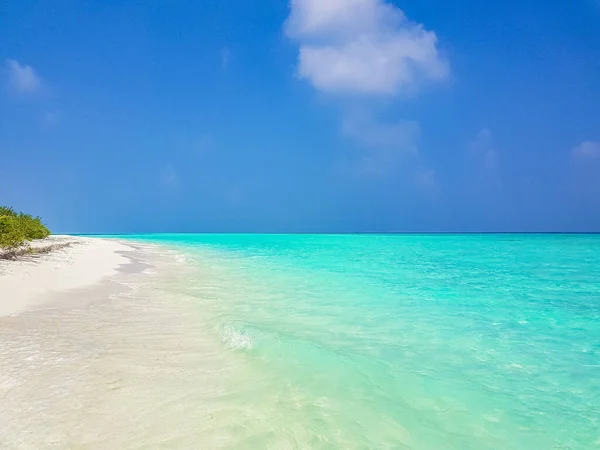 Color Gradient Sandbank Island Madivaru Finolhu Rasdhoo Atoll Maldives — стокове фото