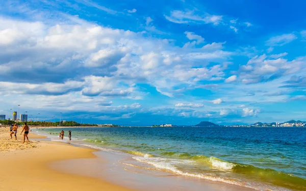 Рио Жанейро Бразилия Октябрь 2020 Люди Туристы Развлекаются Панораме Пляжа — стоковое фото