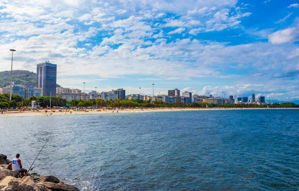 Río Janeiro Brasil Octubre 2020 Personas Turistas Divierten Panorama Playa — Foto de Stock