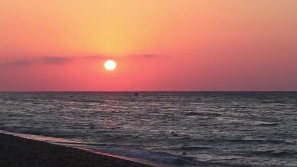 Los Colores Del Arco Iris Puesta Sol Más Hermosa Playa — Vídeo de stock