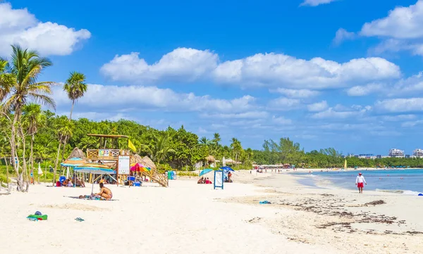 Playa Del Carmen Październik 2021 Tropikalny Meksykański Widok Plażę Playa — Zdjęcie stockowe