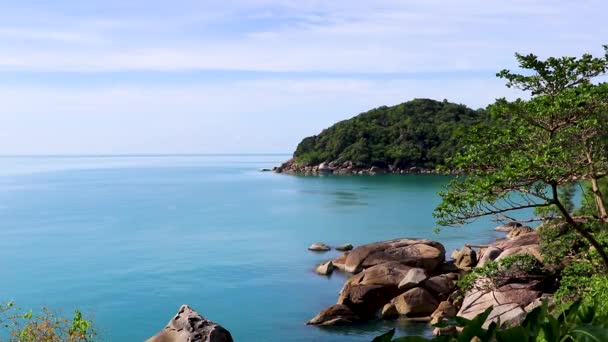 Fantástica Bela Vista Panorâmica Silver Beach Koh Samui Tailândia — Vídeo de Stock