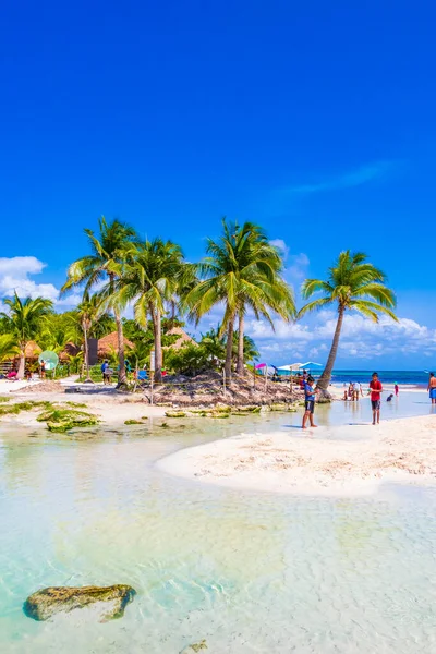 Playa Del Carmen Éves Május 2021 Trópusi Mexikói Strand Cenzúra — Stock Fotó