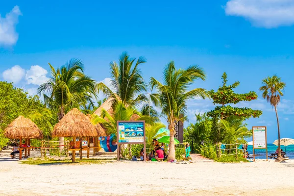 Playa Del Carmen Maj 2021 Tropisk Mexikansk Strand Och Cenote — Stockfoto