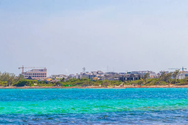 Vista Panoramica Tropicale Sulla Spiaggia Messicana Playa Punta Esmeralda Playa — Foto Stock