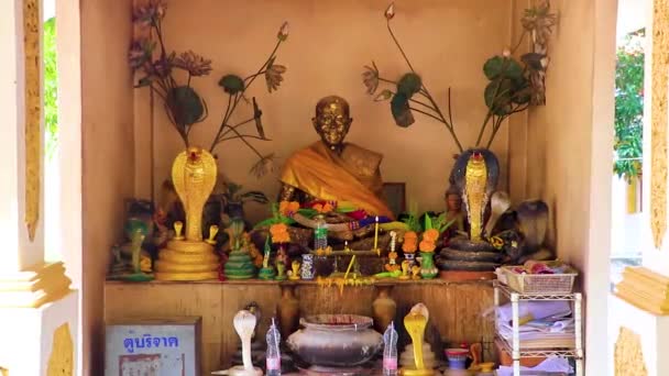 Pequeño Santuario Sagrado Wat Sila Ngu Templo Jaidee Chedi Sila — Vídeos de Stock