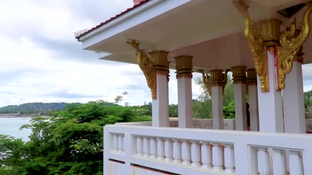 Templo Colorido Wat Sila Ngu Jaidee Chedi Sila Ngu Koh — Vídeo de Stock