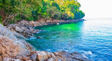 Khao Lak Phang-nga Tayland 'daki Lam ru Lamru Milli Parkı' nın muhteşem sahil manzarası ve manzarası..