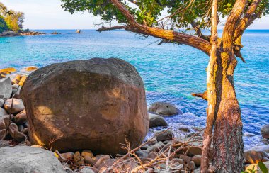 Khao Lak Phang-nga Tayland 'daki Lam ru Lamru Milli Parkı' nın muhteşem sahil manzarası ve manzarası..