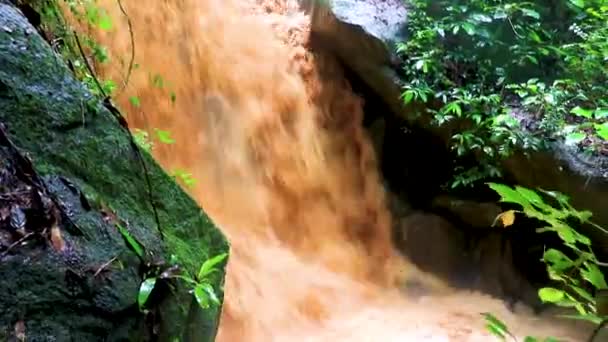 Wang Sao Thong Cascada Selva Tropical Koh Samui Tailandia — Vídeo de stock