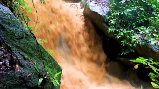 Wang Sao Thong Cascada Selva Tropical Koh Samui Tailandia — Vídeos de Stock