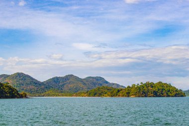 Ranong Tayland 'da Tropik Cennet Adaları Koh Chang Koh Phayam Ko Thalu Ko Pho Ko Fai Mai manzara manzarası.