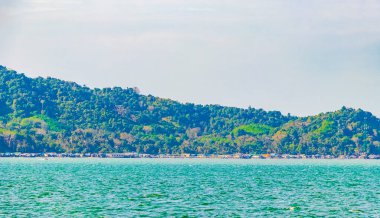 Ranong Tayland 'da Tropik Cennet Adaları Koh Chang Koh Phayam Ko Thalu Ko Pho Ko Fai Mai manzara manzarası.