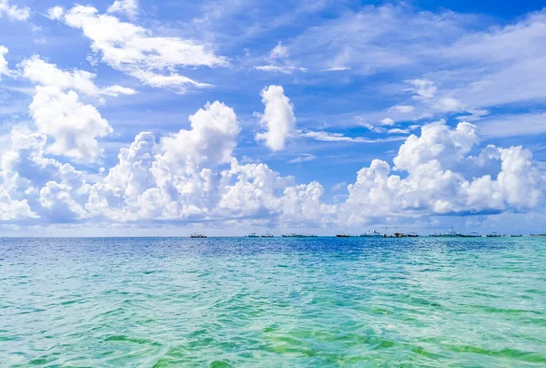 Панорама Тропічних Пляжів Бірюзовою Блакитною Водою Плайя Пунта Есмеральда Плая — стокове фото