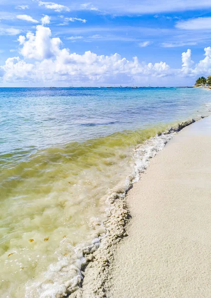 Tropisch Mexicaans Uitzicht Het Strand Met Turquoise Blauw Water Van — Stockfoto