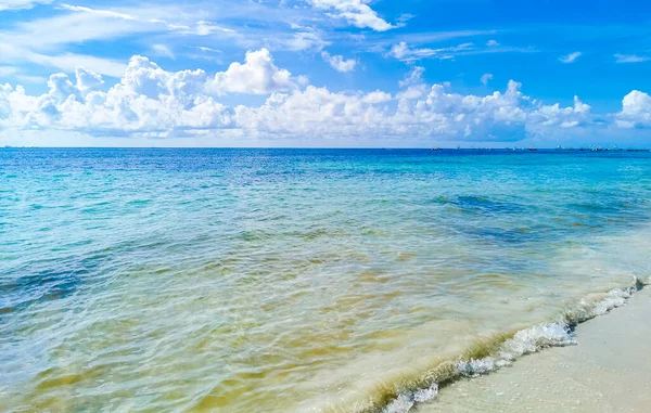 Tropické Mexické Pláže Panorama Pohled Tyrkysově Modré Vody Playa Punta — Stock fotografie
