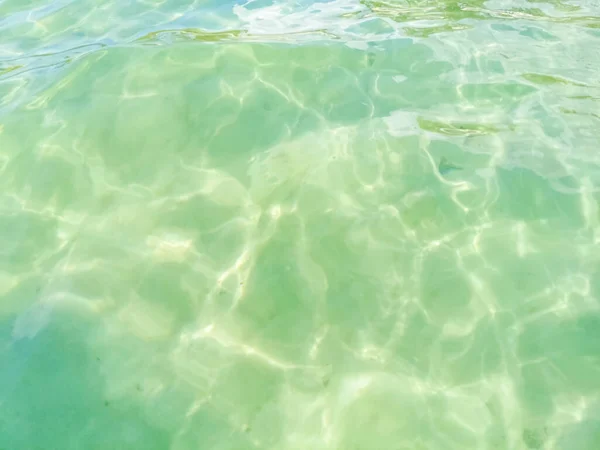 Vista Panorámica Playa Tropical Mexicana Con Aguas Turquesas Azules Transparentes — Foto de Stock
