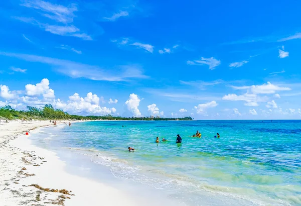 Плайя Дель Кармен Вересень 2021 Tropical Mexican Beach Panorama View — стокове фото