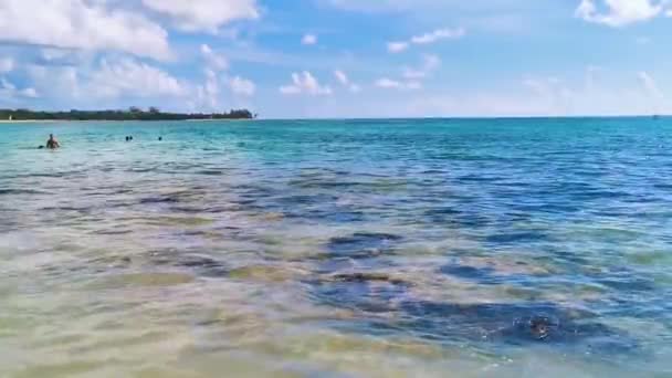 Playa Del Carmen September 2021 Tropical Mexican Beach Panorama View — Stock Video