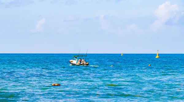 Playa Del Carmen Mexiko Augusti 2021 Båtar Färja Och Båtar — Stockfoto