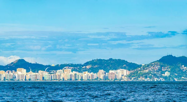 Paisagem Bonita Panorama Paisagem Urbana Litoral Montanhas Colinas Niteri Rio — Fotografia de Stock