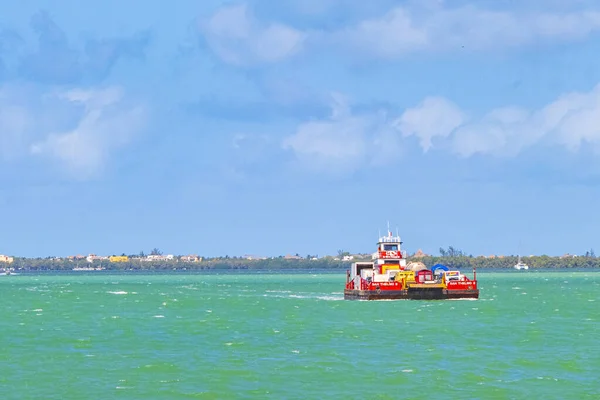 Holbox Mexico December 2021 Holbox Express Car Ferry Holbox Island — 图库照片