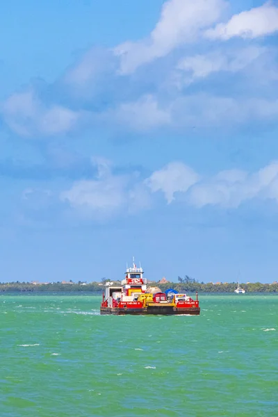 Holbox Mexico Décembre 2021 Holbox Express Ferry Voiture Holbox Île — Photo