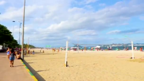 Rio Janeiro Brazil October 2020 Flamengo Beach Natural Seascape Panorama — Video Stock