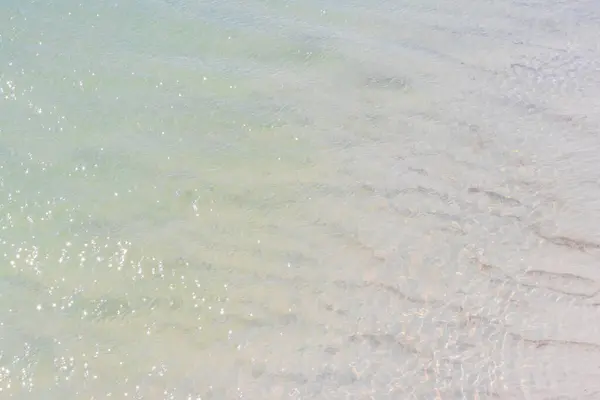Texture Clear Sandbank Water Beautiful Holbox Island Beach Quintana Roo — Stockfoto