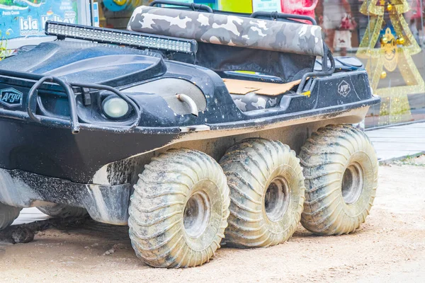 Holbox Mexico Dezember 2021 Buggy Auto Golfwagen Mit Rädern Auf — Stockfoto