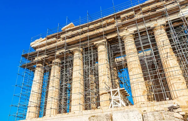 Acrópolis Atenas Con Ruinas Increíbles Hermosas Partenón Cielo Azul Capital — Foto de Stock