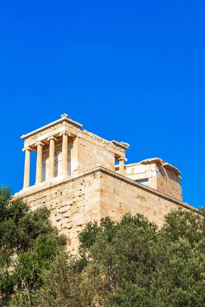 Acropolis Athens Amazing Beautiful Ruins Parthenon Blue Sky Greece Capital — Stock Photo, Image