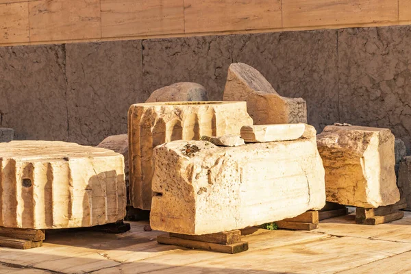 Λεπτομέρειες Μορφές Γλυπτά Κίονες Της Ακρόπολης Των Αθηνών Καταπληκτικά Και — Φωτογραφία Αρχείου