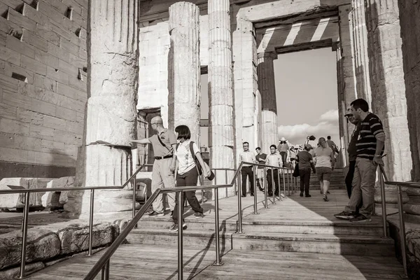 Athens Greece October 2018 Black White Picture Beule Gate Acropolis — Stock Photo, Image
