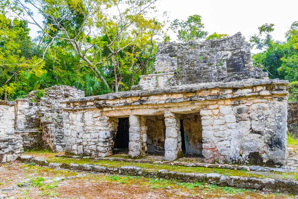 Antiguo Sitio Maya Con Ruinas Templos Pirámides Artefactos Selva Tropical —  Fotos de Stock