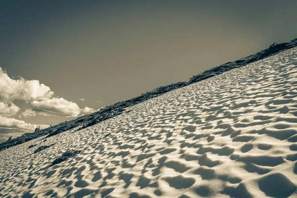 Старі Чорно Білі Знімки Дивовижної Панорами Вершини Водоспаду Гіднефоссена Гори — стокове фото