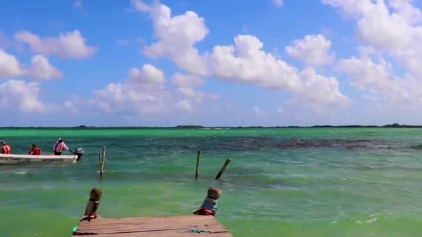 Muyil Mexique Février 2022 Vue Panoramique Sur Lagune Muyil Dans — Video