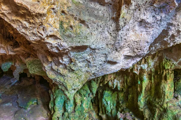 Verbazingwekkend Blauw Turquoise Water Kalksteen Grot Zinkgat Cenote Santuario Los — Stockfoto