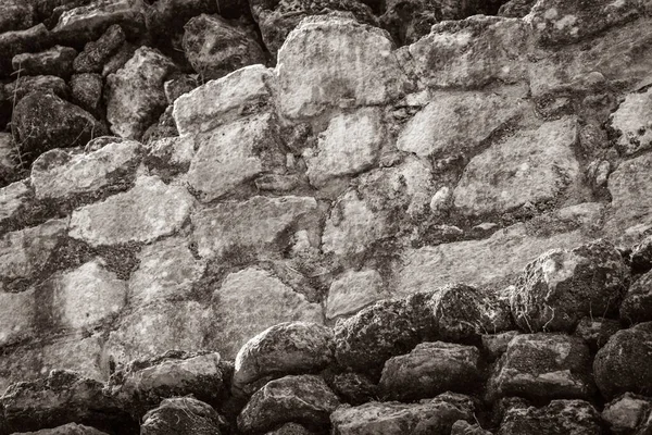 Altes Schwarz Weiß Bild Einer Textur Der Antiken Maya Stätte — Stockfoto