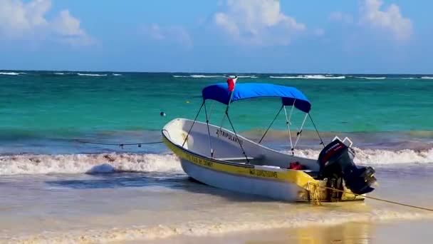 Tulum Μεξικό Φεβρουάριος 2022 Καταπληκτική Και Όμορφη Ακτή Της Καραϊβικής — Αρχείο Βίντεο
