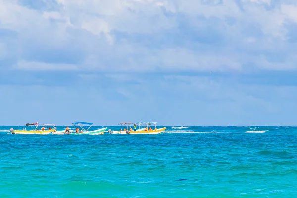 Tulum Meksyk Luty 2022 Niesamowity Piękny Karaibski Widok Wybrzeże Plażę — Zdjęcie stockowe
