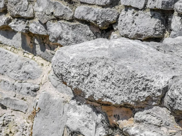 Υφή Και Πρότυπο Της Αρχαίας Tulum Ερείπια Μάγια Τοποθεσία Ερείπια — Φωτογραφία Αρχείου