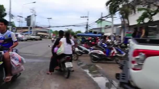 Сурат Тани Таиланд Уличные Бары Рестораны Деревне Пхут Острове Самуи — стоковое видео